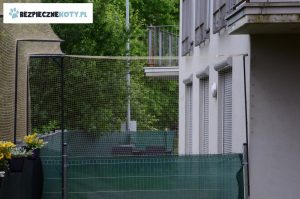 zabezpieczenie ogrodu siatka dla kota, montaz siatek dla kotow, siatki ochronne dla kotow